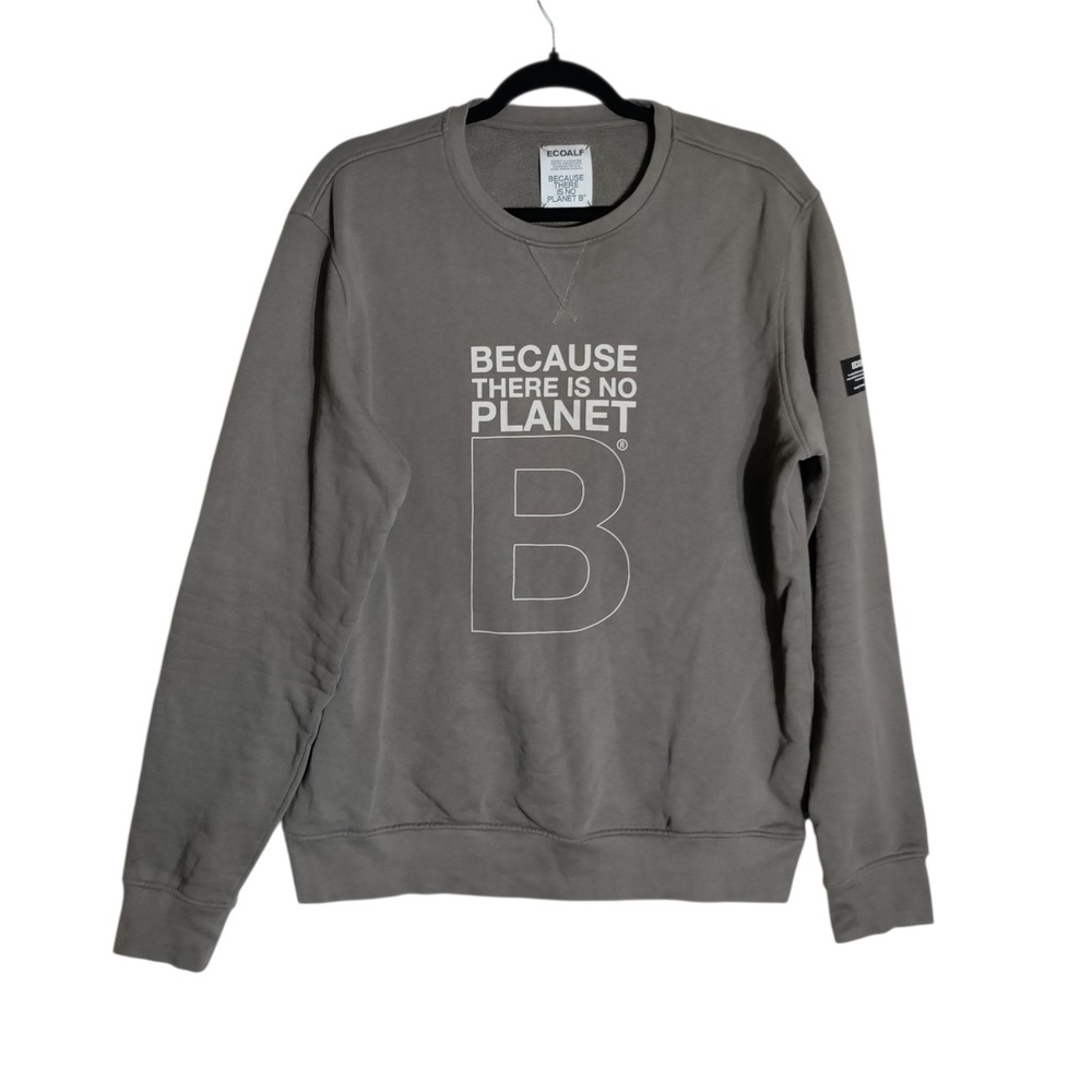 Ecoalf Because There Is No Planet B Sweatshirt Recycled Organic Cotton Brown L